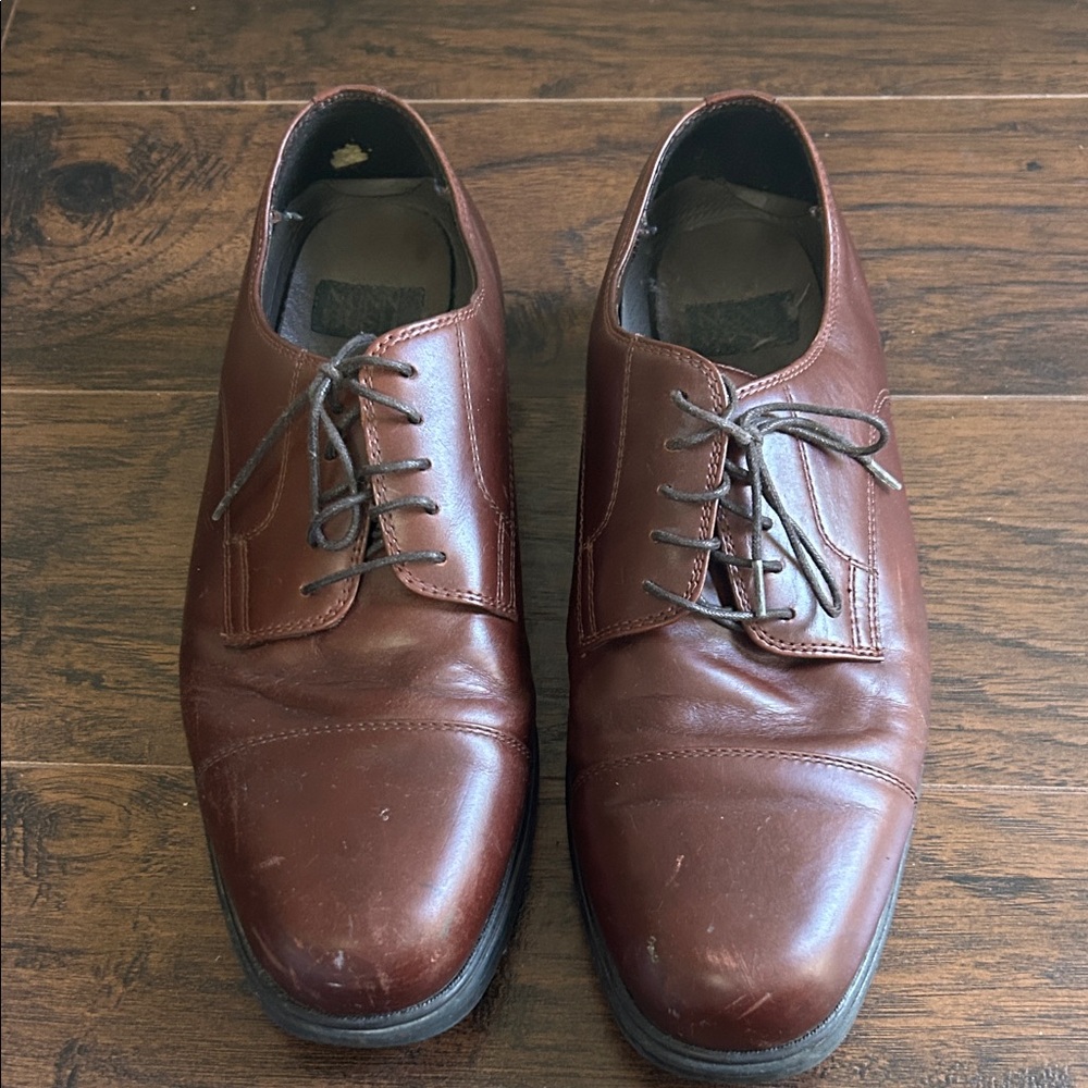 Nunn Bush Rich Brown Leather Oxfords